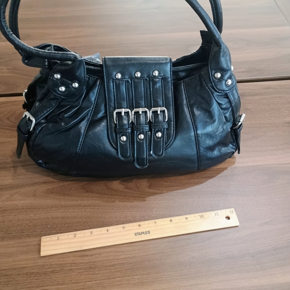 Handbags - Elegant Black Vegan Leather Handbag